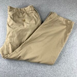 Duluth Trading Co Chino Pants Mens 44x30 Khaki Tan Cotton Twill Straight Leg